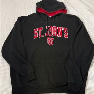 St. John's Black & Red Hooded Sweatshirt - SJ Graphic- 3XL